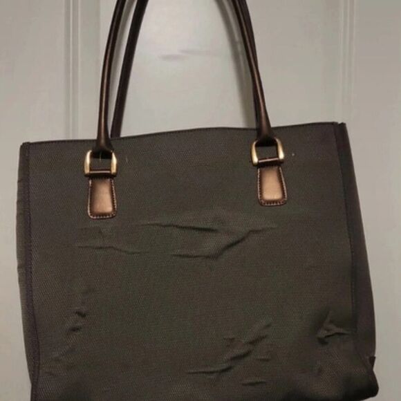 DVF Diane Von Furstenberg Tote Bag Olive Green and Brown - Picture 13 of 14